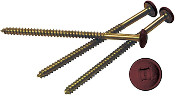 Ekena Millwork 3" Painted Screws for Builders Edge Vinyl Shutters, 167 - Bordeaux (6/Bag)