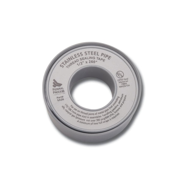 Gasoila Nickel PTFE High Density Thred Tape Roll, -450 to 550 Degree F Performance Temperature, For Stainless Steel, 4.3 mil Thick, 260" Length, 1" Width