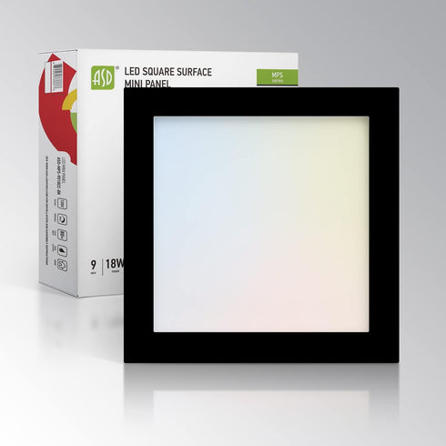 ASD LED 9" Square Flush Mount Light | 18W 1270LM 3000-5000K 120V