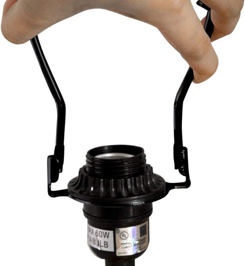 7" E26 Set,for Lamp Shade Harp Holder and Light Base UNO Fitter Adapter Converter Finial Table and Floor Lamps-(Bronze)