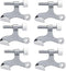 Nuk3y Heavy Duty Adjustable Door Stop (6 Pack, Chrome)