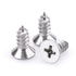 #4 x 3/8" (200 pcs) Flat Head Sheet Metal Screws, 304 Stainless Steel, Phillips Drive, Self Tapping
