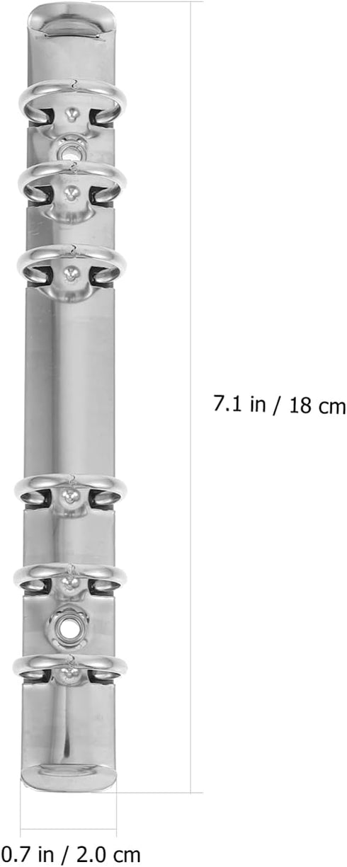Ipetboom 4pcs A6 6 Ring Binder Cover, Metal A6 Notebook 6-Ring Mechanism Replacement Kit for Refillable Notebook