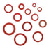 XINGYHENG 600Pcs Fiber Flat Washer Assortment Kit, 12 Sizes, Red Steel Paper Insulation for Plumbing Automotive Repair