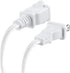 US AC Power Extension Cable Cord, SPT-2 16AWG/2C 125V 13A, 2-Prong Polarized Male to Female Extension Cord, 10 ft, White