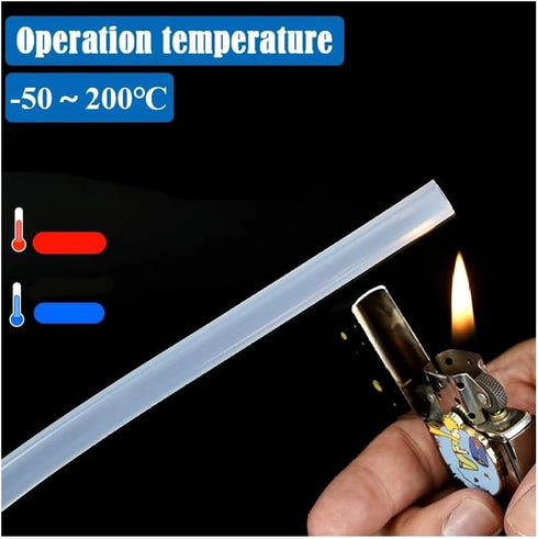 10 Feet Food Grade Silicone Tubing 1/2" ID×5/8" OD, Flexible High Temp Hose for Home Brewing, Winemaking, Aquaponics