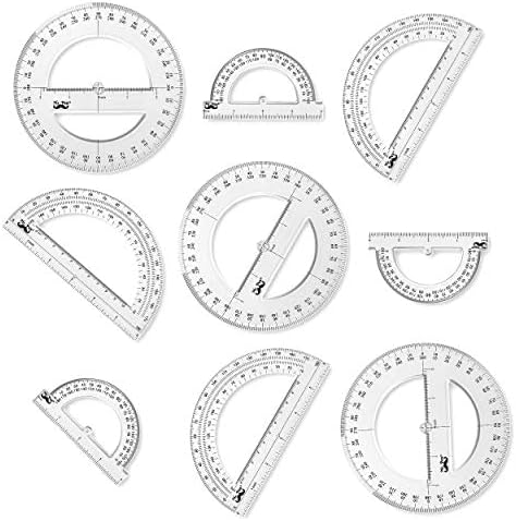 Mr. Pen Protractor Set, 9 Pc Drafting Tools for Math Geometry