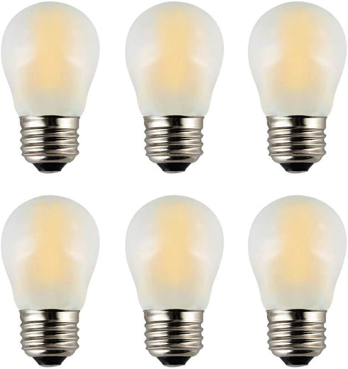 A15 Mini Globe Bulb - 4W Dimmable, 40 Watts Incandescent Replacement, E26 Standard Base, 6-Pack