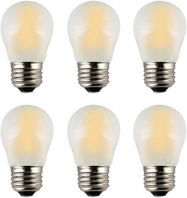 A15 Mini Globe Bulb - 4W Dimmable, 40 Watts Incandescent Replacement, E26 Standard Base, 6-Pack