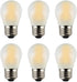 A15 Mini Globe Bulb - 4W Dimmable, 40 Watts Incandescent Replacement, E26 Standard Base, 6-Pack
