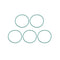 uxcell Fluorine Rubber O-Rings, 32mm OD 30mm ID 1mm Width FKM Seal Gasket, Green, Pack of 5