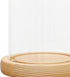 XLWLLNJ Dome Cloche Bell Jar Wooden Base Multifunctional Showcase Display Case Dessert Cover for Dining Tables