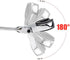 Ratcheting Wrench Open Flex-Head, Double Opening Ratchet Combination Hand Tool, Flare Nut Wrench Silver 17mm