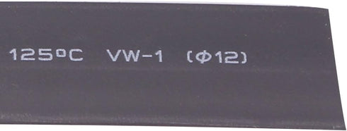 Heat Shrink Tube, Wire Wrap Electrical Cable Ratio 2:1 Shrinkable Sleeving Black (3M / 10Ft, Dia.12mm)