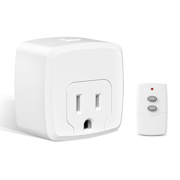 HBN Remote Control Outlet with 100FT RF Signal, Wireless On Off Switch Plug, 15A/1875W