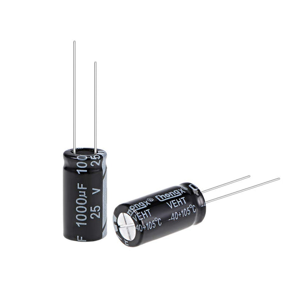 uxcell 1000uF 25V Capacitor, Aluminum Electrolytic Capacitors, 105C High Temp, 25pcs