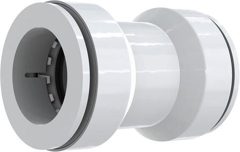 Keeney Insta-Plumb 1-1/2 in. Straight Tubing Coupling, Push Fit System, White