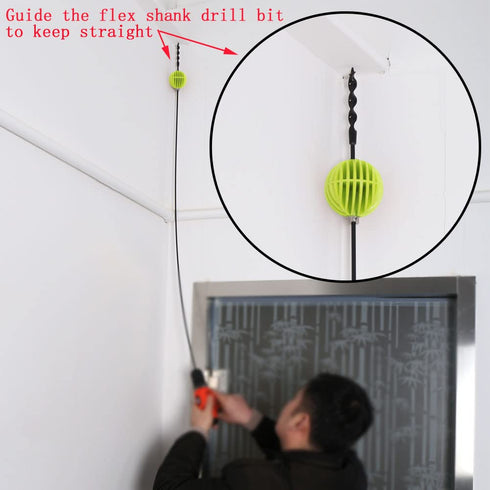 Flex Shank Installer Drill Bit Guide Tools/Cable Bit Bumper Balls for 1/4" Shank Drill Guide Kit