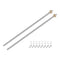 uxcell 2 Pcs 400mm / 16 Inch Tr8x4 Stainless Steel Lead Screw with T8 Brass Nut for CNC Machine, 3D Printer Z Axis