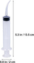 4pcs Disposable Dental Irrigation Syringe with Curved Tip Colostrum Syringes for Dental Care