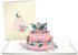 Lovepop Happy Birthday 3D Pop-Up Card for Her, Him, Girls, Boys - Floral Birthday Cake - 5" x 7" - Blank Notecard &