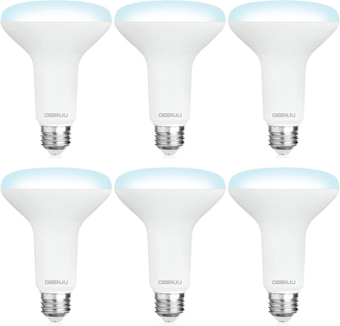 DEGNJU 6 Pack BR30 LED Recessed Light Bulb, Dimmable Indoor Flood Light