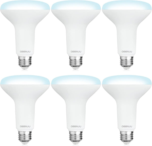 DEGNJU 6 Pack BR30 LED Recessed Light Bulb, Dimmable Indoor Flood Light