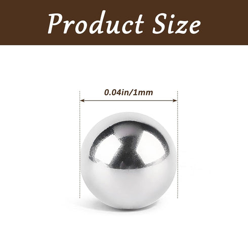 BokWin 500 1mm/0.04 Inch G100 Pcs Small Bearing Balls Stainless Steel Ball Bearing Precision