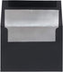 JAM PAPER A7 Foil Lined Invitation Envelopes - 5 1/4 x 7 1/4, Black Linen with Silver Foil, 50/Pack