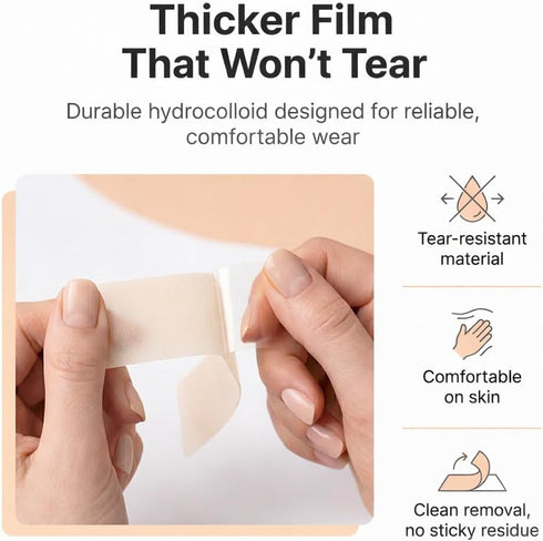 Dermatrue 2 20ft 120 Extra Large Hydrocolloid Roll x with Easy-Tear Perforations + Precut Pimple Patches Hydrocolloid
