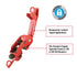 Master Lock Red Electrical Box Circuit Breaker Lockout, Tagout for Standard Toggles, 493B