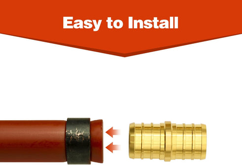 10 Pack PEX Fittings, 3/4" Straight Coupling Brass Fittings for PEX Tubing Pipe (3/4" Coupling)