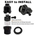 ALSHKASS E26 (3-Pack Threaded Lamp Socket Replacement,Socket ON/Off Switch & Shade Ring, Screw-in Base for Table Lamps