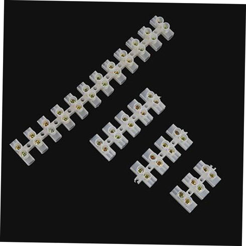 Set 10pcs 12-Position 10a Terminal Block Wire Connectors Terminal Barrier Strip Cable Connector Brass Firmware