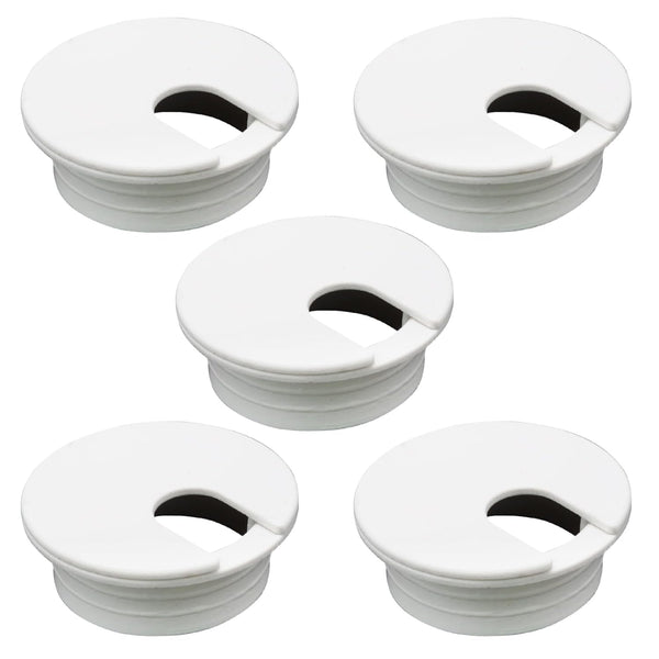 SOVNSG 5 Pcs Desk Grommet, 1-3/8" Plastic Cable Hole Cover, Wire Cord Organizer,