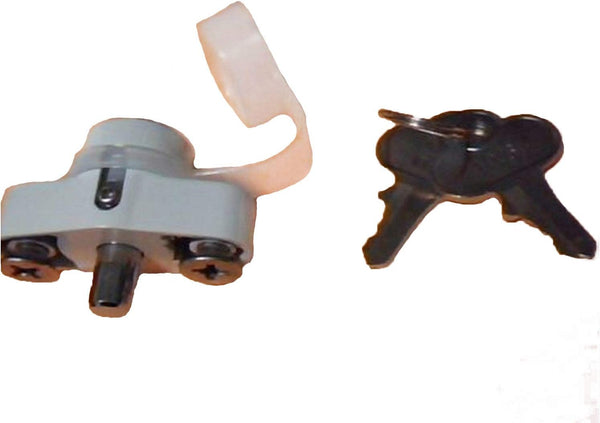 ABA Hurricane Shutter Lock, Hi Velocity Lock Kit, Accordion Shutter Hardware, White,