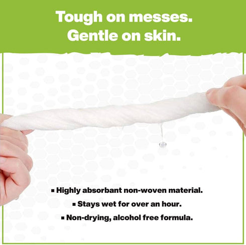 Crocodile Cloth Grill Cleaning Wipes, 80 Biodegradable (15" x 10"), Safe on Skin & Multiple Surfaces