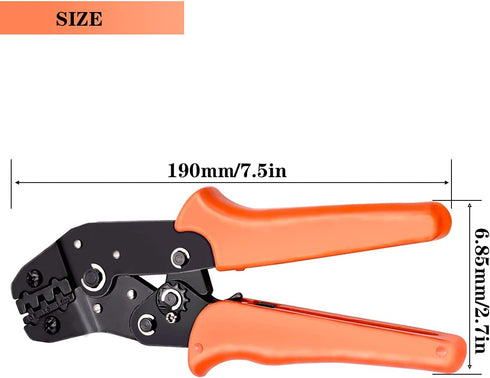 Tnisesm SN-48B Crimping Tools,Ratcheting Wire Crimper AWG 26-16(0.5-1.5mm ) for Open Barrel Terminals