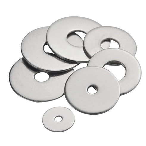 XINGYHENG 225pcs 7 Kinds 304 Stainless Steel Flat Washers Assortment Kit for Home Decoration Factories Repair Kitchens Shops and Outdoor Construction M3 M4 M5 M6 M8 M10 M12