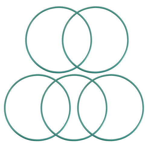 uxcell Fluorine Rubber O-Rings, Green, Pack of 5, 97mm OD, 92.2mm ID, 2.4mm Width FKM Seal Gasket for Plumbing