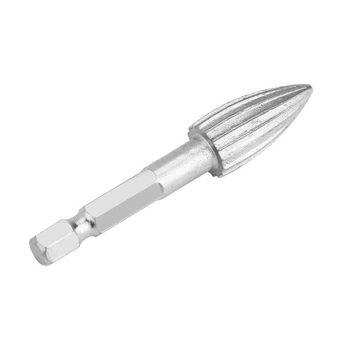 Rotary Burr Set 5pcs High Speed Steel 1/4inch Hex Shank Tools for Carving, Shaping, and Edge Removal