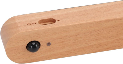 Fockety Motion Sensor Light, Wooden Under Cabinet Light Rechargeable LED Wall Night Motion Activated Night for Bedroom