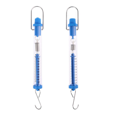 Dynamometer Spring Scale Transparent Spring Balance Hanging Tube Spring Scale 2.5N/10N for Physical Experiment