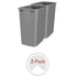Rev-A-Shelf 35 Quart Polymer Replacement Trash Bin, Recycle Waste Container for Kitchen Cabinet Pullouts, Silver, 2