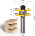 1/4 Inch Set 1-1/4" Shank Adjustable Tongue & Groove Router Bit Stock Woodworking Cutting Milling Tools for Doors