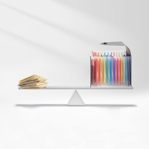 Uquelic Stand Receipt Organizer Folder - 13 Pockets Expanding Coupons Storage/Rainbow Large Capacity Bill Organizer for