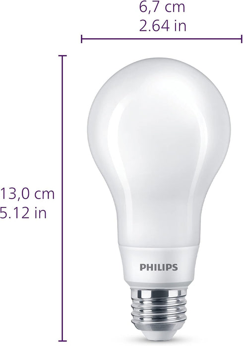 White Dial Flicker-Free Frosted Dimmable A21 Light Bulb, 1100 Lumen, 5 Shades of White, 9W=75W, E26 Base, 2-Pack