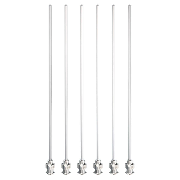 PATIKIL 14Ga x 5 Inch Stainless Steel Dispensing Needle Tips - 6Pcs Blunt Tips Luer Lock for Thick Glue Ink