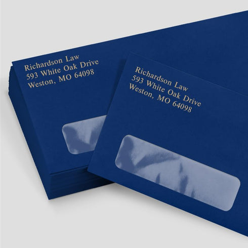LUXPaper #10 Business Window Envelopes | 4 1/8" x 9 1/2" | Navy Blue | 50 Qty