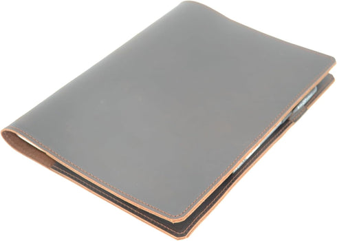 Genuine Leather Journal Notebook Cover, Composition Notebooks 9.75" x 7.5", Gift for Student, Dark Brown